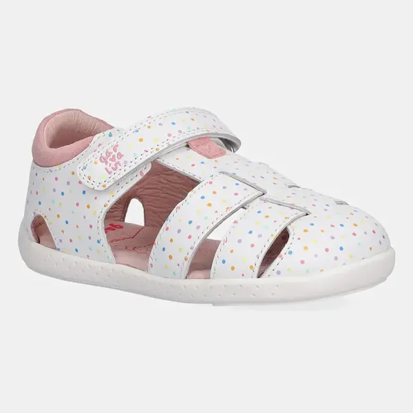Dětské kožené sandály Garvalin bílá barva, 252329