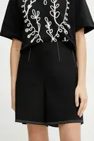 Kraťasy MM dámské, černá barva, hladké, high waist, 2516781018600