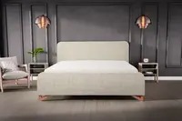 Postel Flamingo - 180 cm - bez matrace Rozměr: 180 x 200 cm, látka: Enjoy Me 1 - Coconut Milk