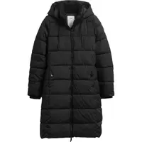 GAP V-FRCH LONG PUFFER COAT Dámsky prešívaný kabát, čierna, veľkosť