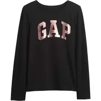 GAP V-FRCH LS LOGO TEE Detské tričko, čierna, veľkosť