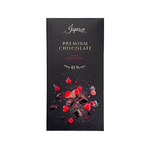 ISPIRITI Hořká čokoláda 61% s kousky malin 80 g