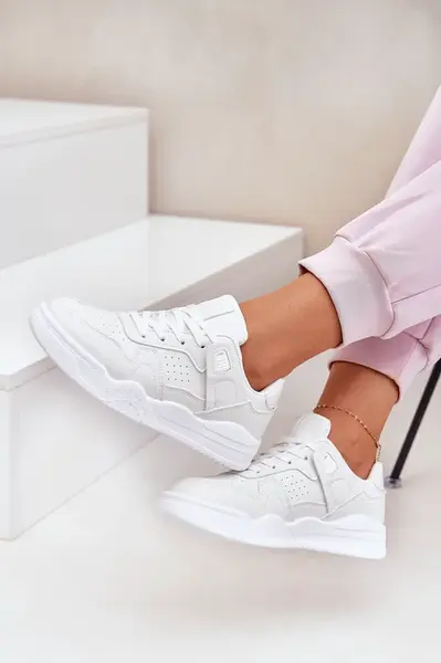 Boto Dámské Sportovní Boty Tenisky Z Eko Kůže Bílé Telisiria