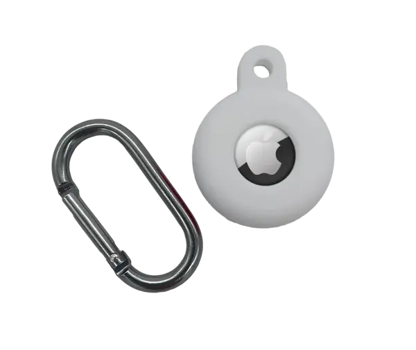 Silikonové pouzdro s háčkem pro AirTag, bílá