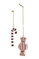 Závěsná vánoční dekorace Madam Stoltz 9 cm 2-pack
