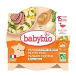 BABYBIO Pastinák s hráškem a farmářskou kachnou 260 g