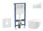 Geberit Duofix - Set predstenovej inštalácie, kompaktného klozetu Gaia a dosky softclose, tlačidlo Delta50, alpská biela SANI11CA3151B