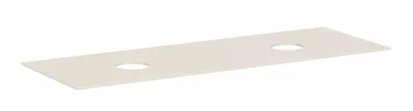 Hansgrohe Xevolos E - Doska pod umývadlo, 157x55 cm, 2 výrezy, matná béžová 54335780