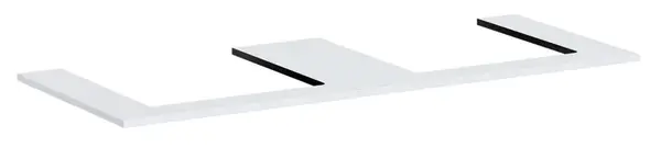 Hansgrohe Xilesa E - Doska pod umývadlo, 138x55 cm, 2 výrezy, matná biela 54274700