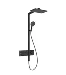 Hansgrohe Raindance Alive Q - Sprchový set s termostatom, 21x34 cm, 3 prúdy, EcoSmart, matná čierna 24591670