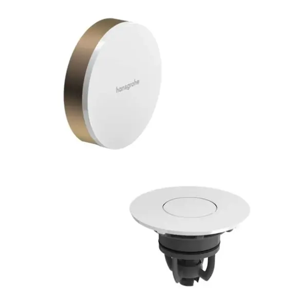 Hansgrohe Flexaplus - Vrchná súprava k vaňovej odtokovej a prepadovej súprave s napúšťaním, Push-Open, kefovaný bronz/vysoko lesklá biela 58187140