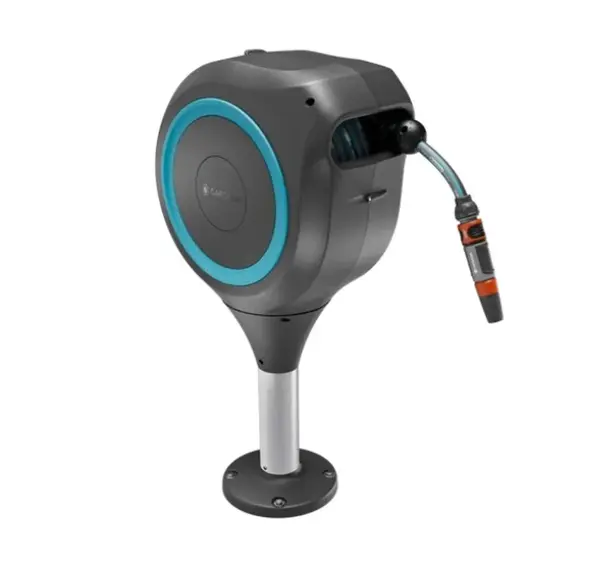 Gardena RollUp - Bubnový navíjač RollUp S, terasový, s hadicou 15 m, tyrkysová 18605-20