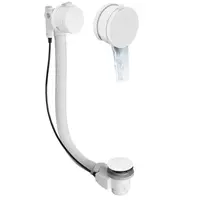 Polysan - Vaňová odtoková a prepadová súprava s napúšťaním a s bovdenom, dĺžka 575 mm, biela 71684WROZ1