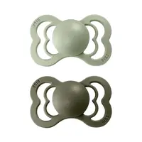 BIBS Supreme symetrické cumlíky z prírodného kaučuku 2ks - veľkosť 2 - Sage / Hunter Green