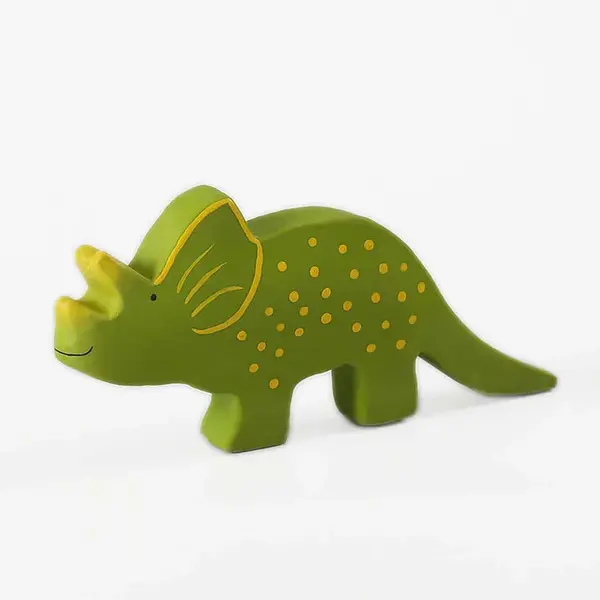 Tikiri Baby dinosaurus z prírodnej gumy - Triceratops (Trice)