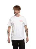 Meatfly pánské tričko Yvans Round Globus Patch White | Bílá | Velikost M