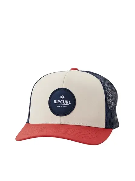 Rip curl kšiltovka Routine Curve Trucker White/Navy/Red | Bílá | Velikost One Size | 100% bavlna