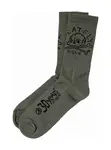 Meatfly ponožky Milliondollarskull Light Olive | Zelená | Velikost M