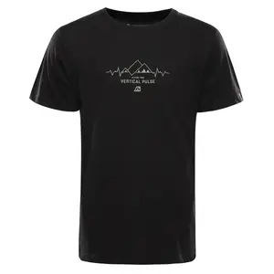 Pánské triko z organické bavlny alpine pro termes 3 černá m
