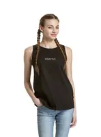 Meatfly dámské tílko Hailey Black / White | Černá | Velikost XL | 100% bavlna