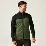 Pánská fleecová mikina regatta highton v černá/zelená xl