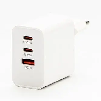 Powerton Síťový adaptér 65W, 3 porty, USB-C, USB-A, 65W GaN Charger
