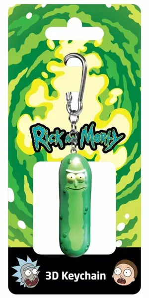 3D klíčenka Rick and Morty – Pickle Rick