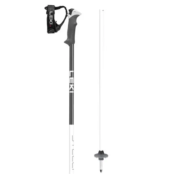 Leki STELLA S Zjazdové dámske palice, biela, veľkosť