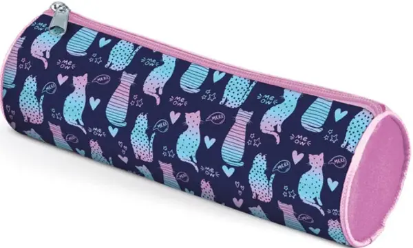 Penál etue válcová Lovely Cats