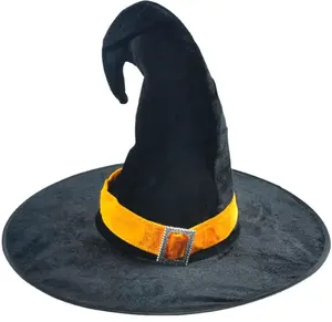 Klobouk čarodějnický černý 44x34cm