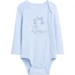 GAP V-LS LOGO BODYSUIT Dětské body, světle modrá, velikost