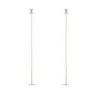 Dlouhé visací náušnice s lab grown diamanty ve zlatě KLENOTA