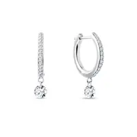 Náušnice s lab grown diamantem v bílém zlatě KLENOTA