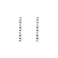 Diamantové náušnice tyčinky z bílého zlata KLENOTA