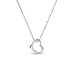 Náhrdelník v tvare srdca z bieleho zlata KLENOTA