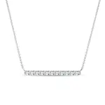 Náhrdelník z bieleho zlata s briliantovou tyčinkou KLENOTA