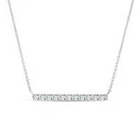 Náhrdelník z bieleho zlata s briliantovou tyčinkou KLENOTA