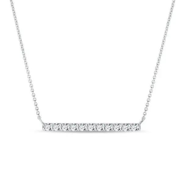 Náhrdelník z bieleho zlata s briliantovou tyčinkou KLENOTA