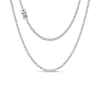 Diamantový tenisový náhrdelník z bieleho zlata KLENOTA