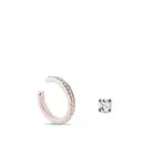 Súprava single náušníc v ružovom zlate KLENOTA