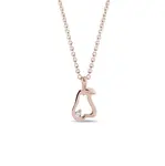 Náhrdelník hruška z ružového zlata KLENOTA