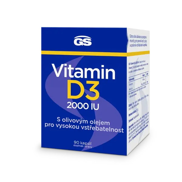 GS Vitamin D3 2000 IU, 90 kapslí