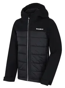 Husky Swany K 140, black Dětská softshell plněná bunda