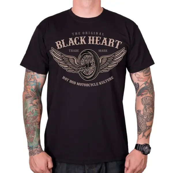 Triko BLACK HEART Wings černá XL