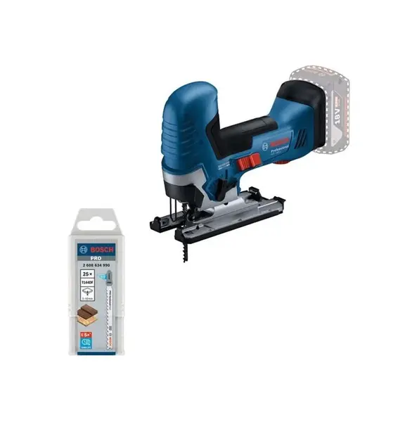 Bosch - 18V AKU přímočará pila GST 18V-125 S, s příslušenstvím, bez baterie a nabíječky 0615V0003B