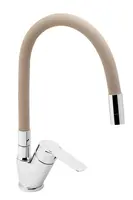 Novaservis Metalia 54 - Dřezová baterie s flexibilním ramenem, béžová/chrom 54014F,0BE