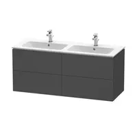 Duravit L-Cube - Umyvadlová skříňka 55x129x48 cm, 4 zásuvky, grafit mat LC625904949