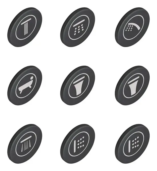 Grohe Náhradné diely - Krytky symbolov na batérie SmartControl, 9 ks 14077XH0