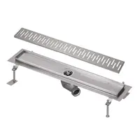 Sanela Žľaby z nehrdzavejúcej ocele - Sprchový žľab do priestoru, dĺžka 95 cm, lesklá nerezová SLKN 04C