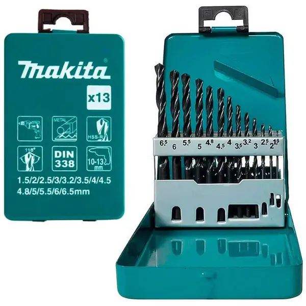 Makita Príslušenstvo - 13-dielna súprava vrtákov do kovu D-54075